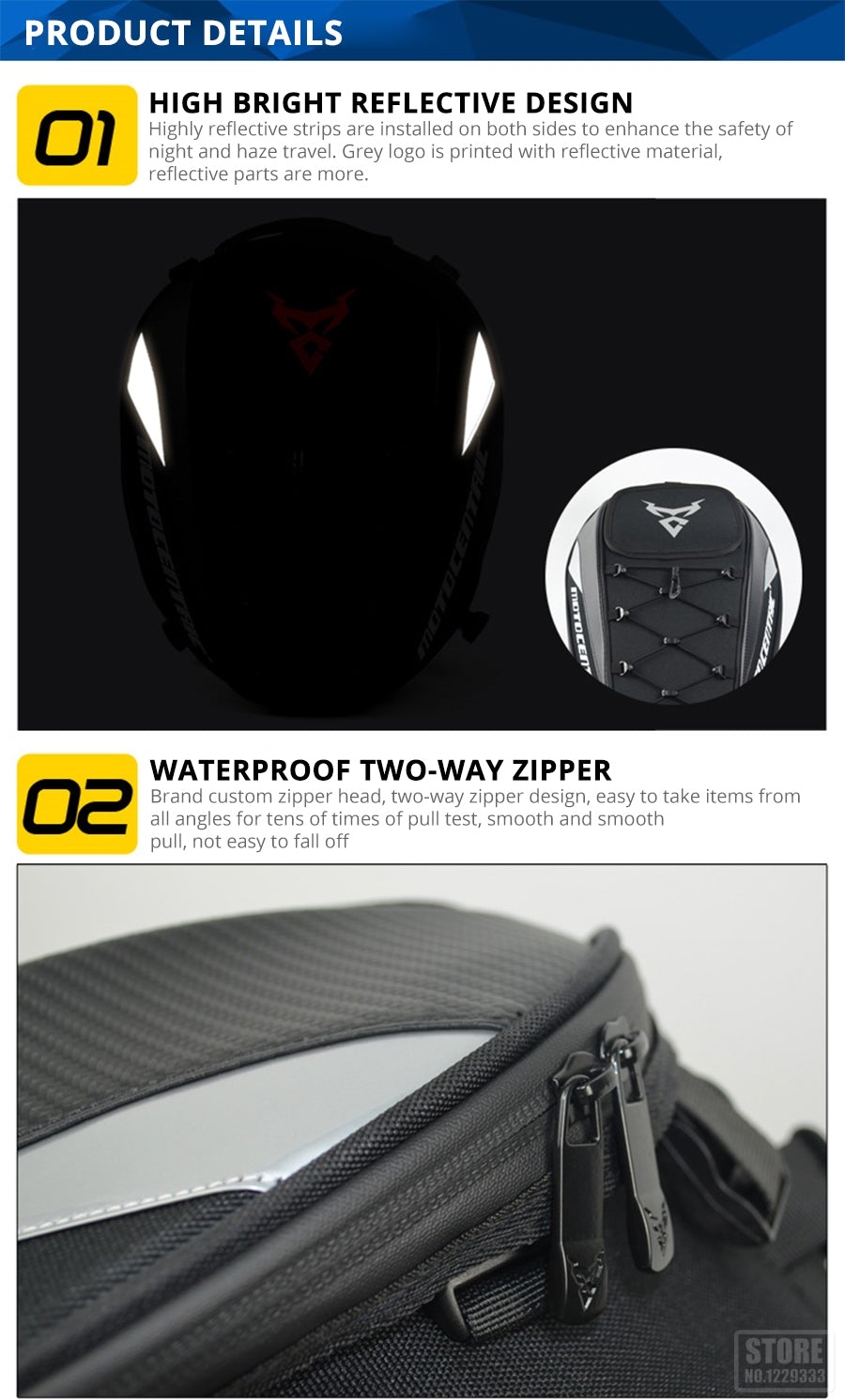 2 In 1 Motorcycle Seat Bag and BackPack Motorcycle Bags & Panniers BeSmashing