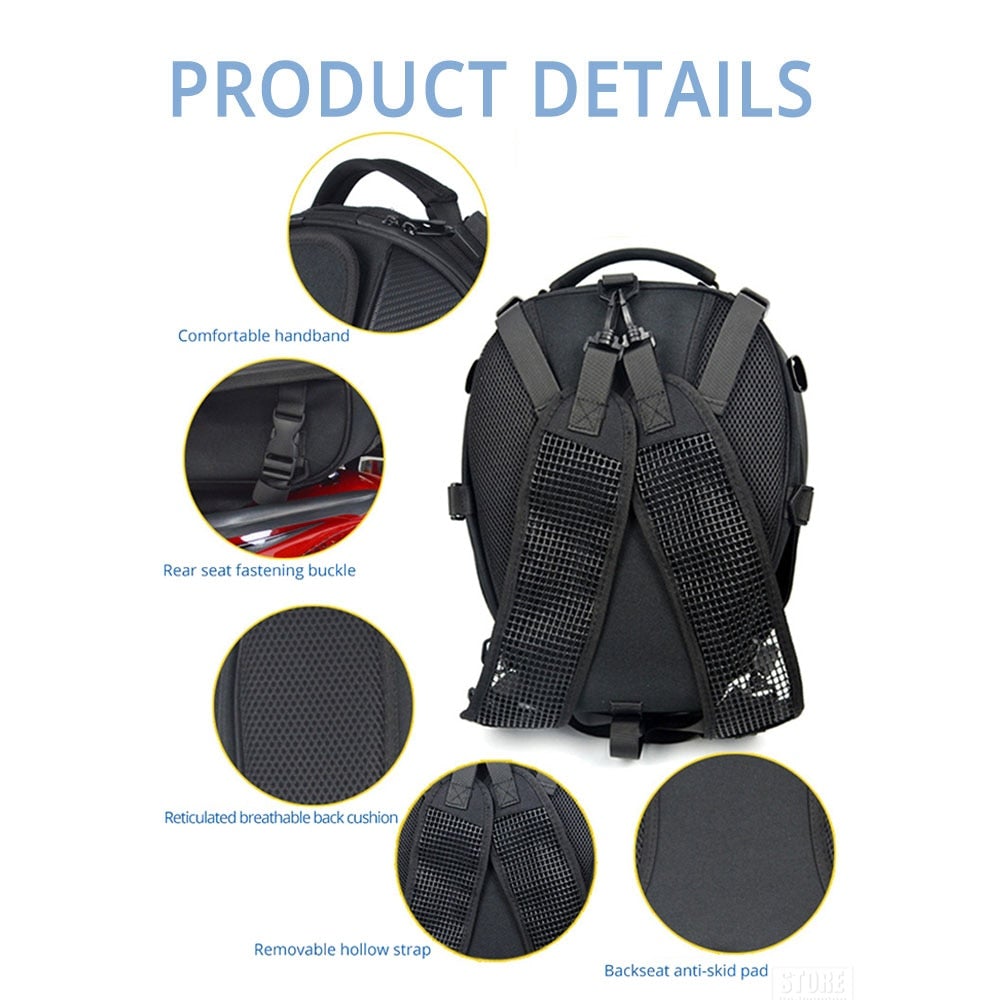 2 In 1 Motorcycle Seat Bag and BackPack Motorcycle Bags & Panniers BeSmashing