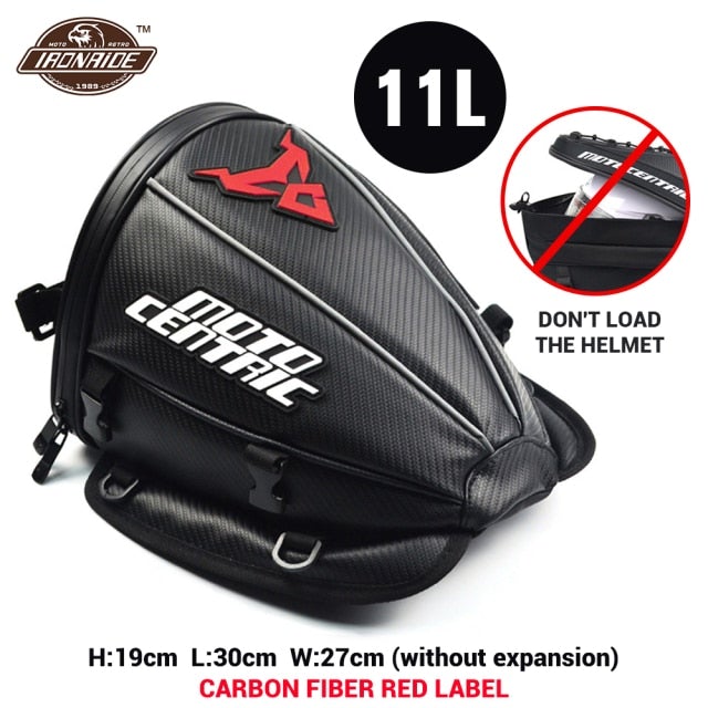 2 In 1 Motorcycle Seat Bag and BackPack Motorcycle Bags & Panniers BeSmashing Red Logo 11 Litre