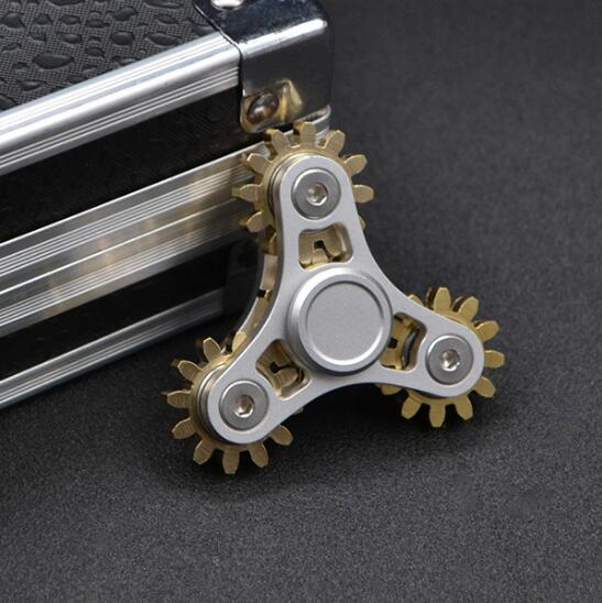 3 Gears Metal Fidget Spinner Activity Toys BeSmashing 3 Gears Silver &amp; Gold 