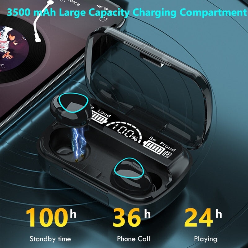Bluetooth V5.1 Water-Resistant Earbuds Headphones BeSmashing
