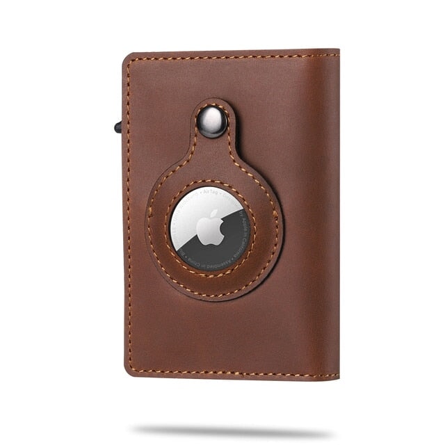 Carbon Fibre Air Tag Wallet Card & ID Holders BeSmashing Brown