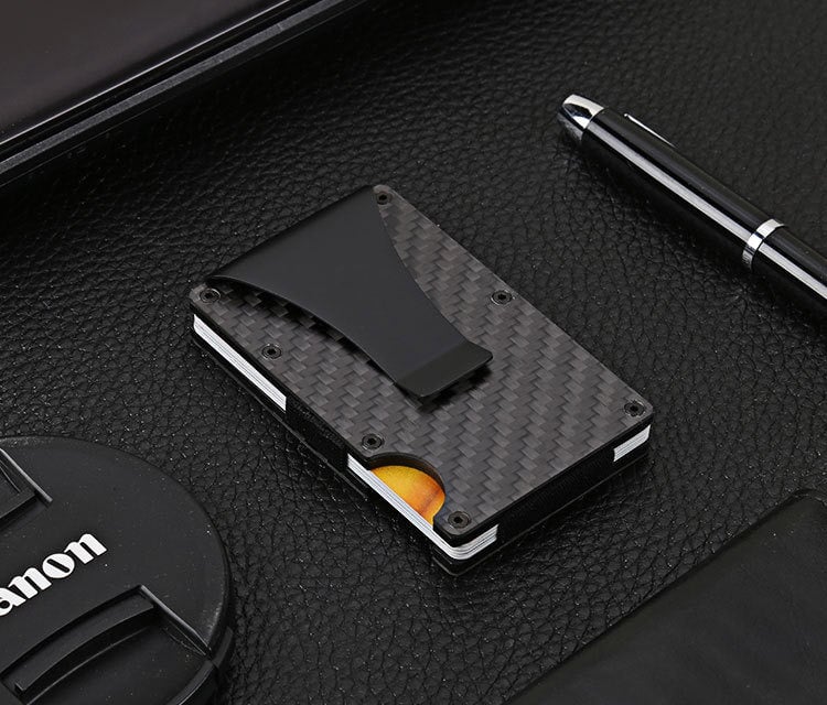 Carbon Fibre & Aluminium RFID Wallet Wallets & Money Clips Besmashing