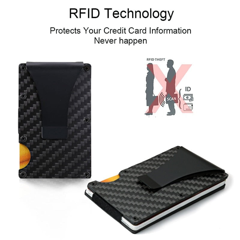 Carbon Fibre & Aluminium RFID Wallet Wallets & Money Clips Besmashing