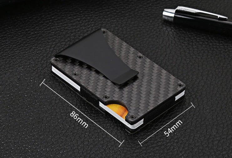 Carbon Fibre & Aluminium RFID Wallet Wallets & Money Clips Besmashing