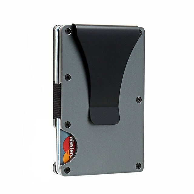 Carbon Fibre & Aluminium RFID Wallet Wallets & Money Clips Besmashing Aluminium Grey