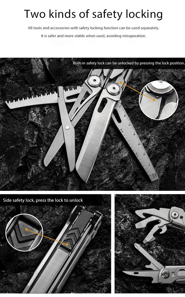 Heavy Duty Pocket 18 in 1 Multi Tool Multifunction Tools & Knives BeSmashing