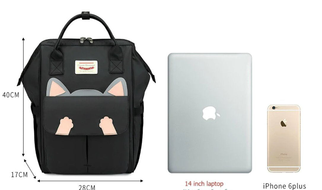 Large Cartoon Cat Kids Backpack School Bags BeSmashing