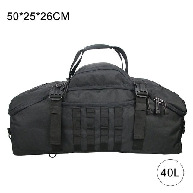 Large Waterproof Duffel Bag Backpack Backpacks BeSmashing 40L Black