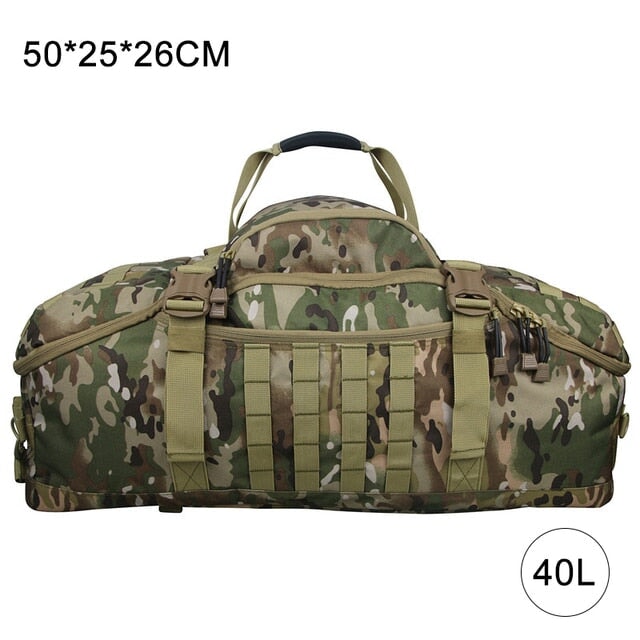 Large Waterproof Duffel Bag Backpack Backpacks BeSmashing 40L Green Camo
