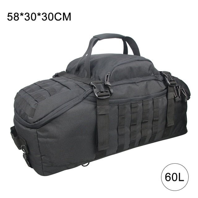 Large Waterproof Duffel Bag Backpack Backpacks BeSmashing 60L Black