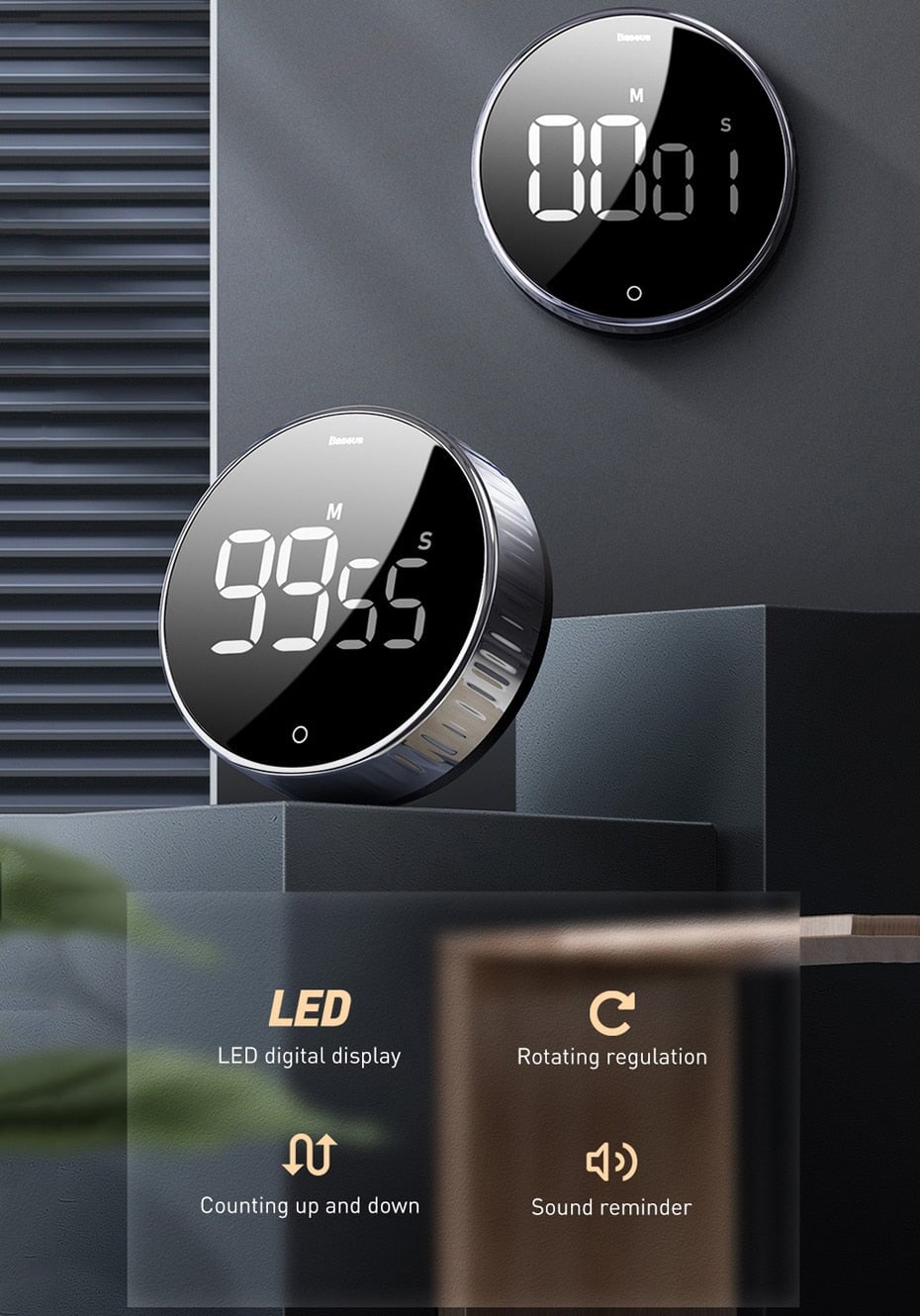 Rotation Countdown Timer & Stop-Clock Kitchen Timers BeSmashing