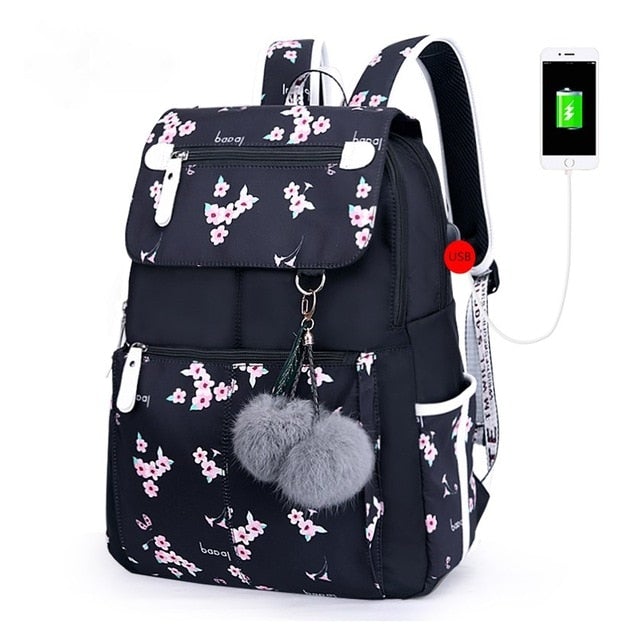School Backpack With Keyring School Bags BeSmashing Flower