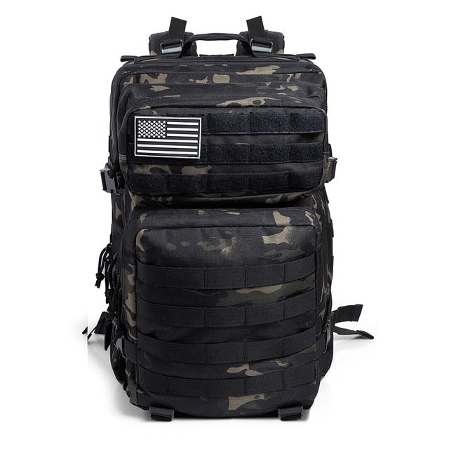 Waterproof 50L Tactical Backpack Backpacks BeSmashing Black CP