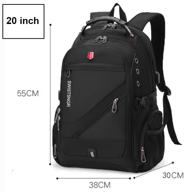 Waterproof Laptop Backpack Laptop Bags & Cases BeSmashing Black 20 Inch