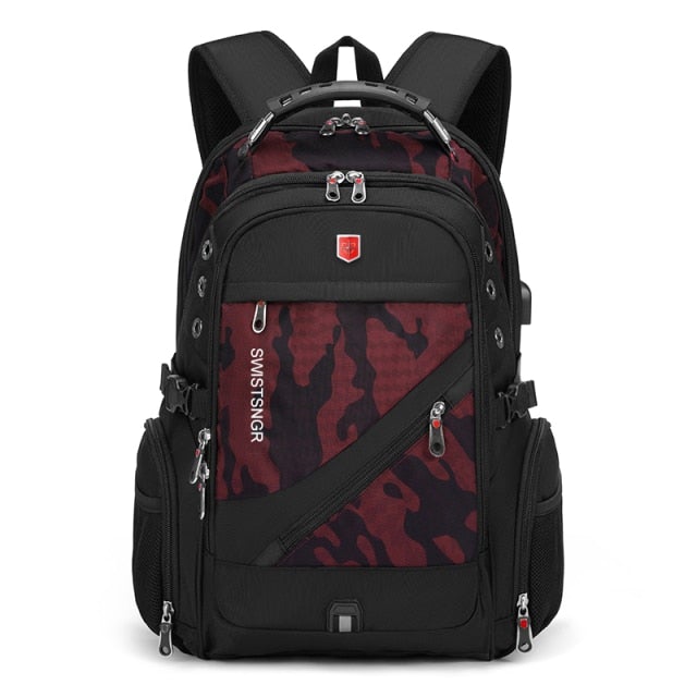 Waterproof Laptop Backpack Laptop Bags & Cases BeSmashing Camouflage Red 17 Inch