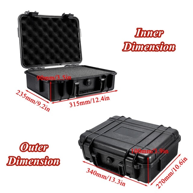 Waterproof Shockproof Hard Protector Case Laptop Bags & Cases BeSmashing 34 X 27 X 10cm
