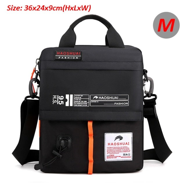 Waterproof Shoulder & Waist Messenger Bag Messenger Bags BeSmashing Black Medium 32 x 22 x 7cm