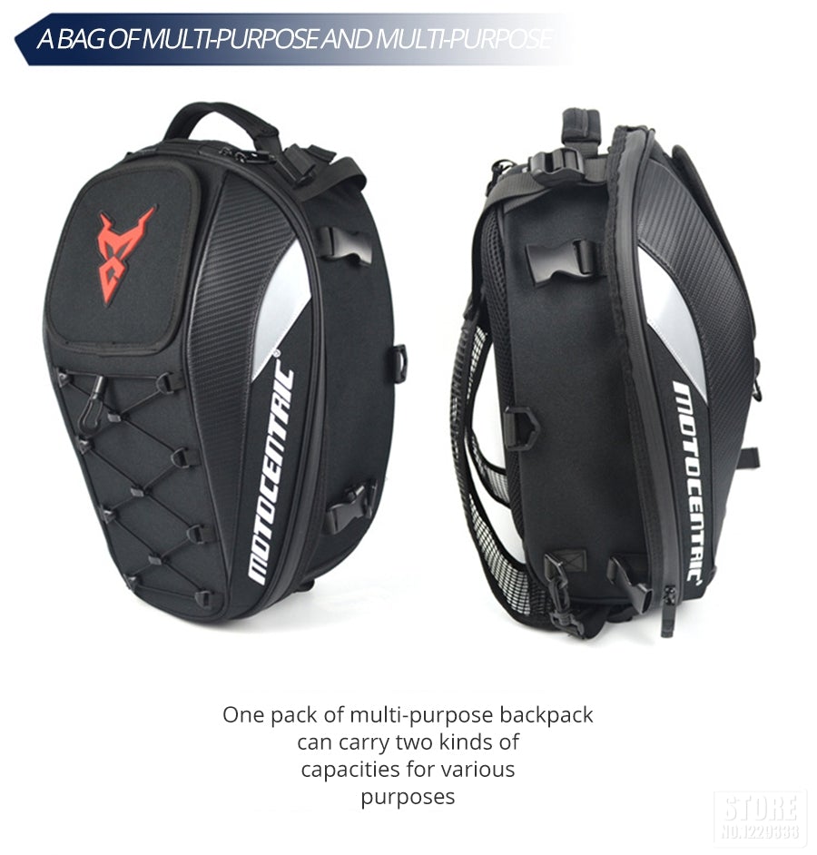 2 In 1 Motorcycle Seat Bag and BackPack Motorcycle Bags &amp; Panniers BeSmashing 