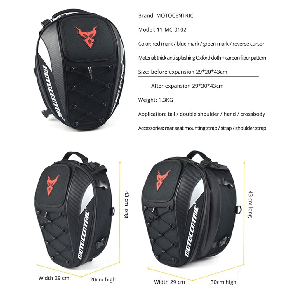 2 In 1 Motorcycle Seat Bag and BackPack Motorcycle Bags &amp; Panniers BeSmashing 