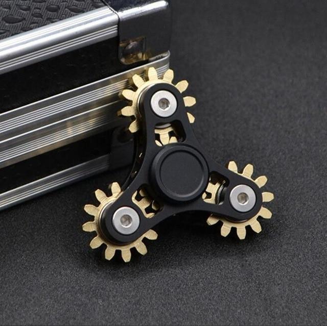 3 Gears Metal Fidget Spinner Activity Toys BeSmashing 3 Gears Black & Gold 