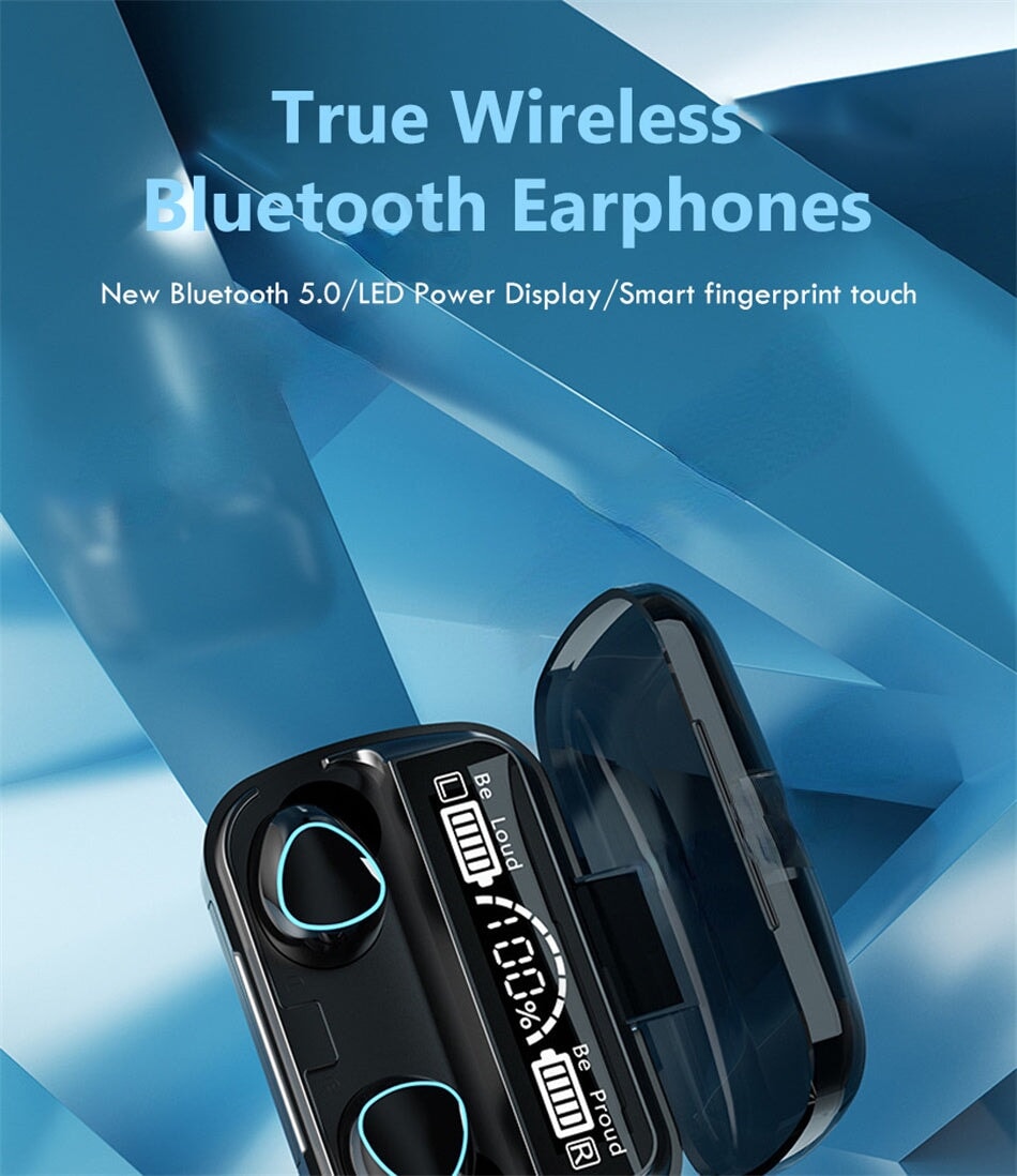 Bluetooth V5.1 Water-Resistant Earbuds Headphones BeSmashing 