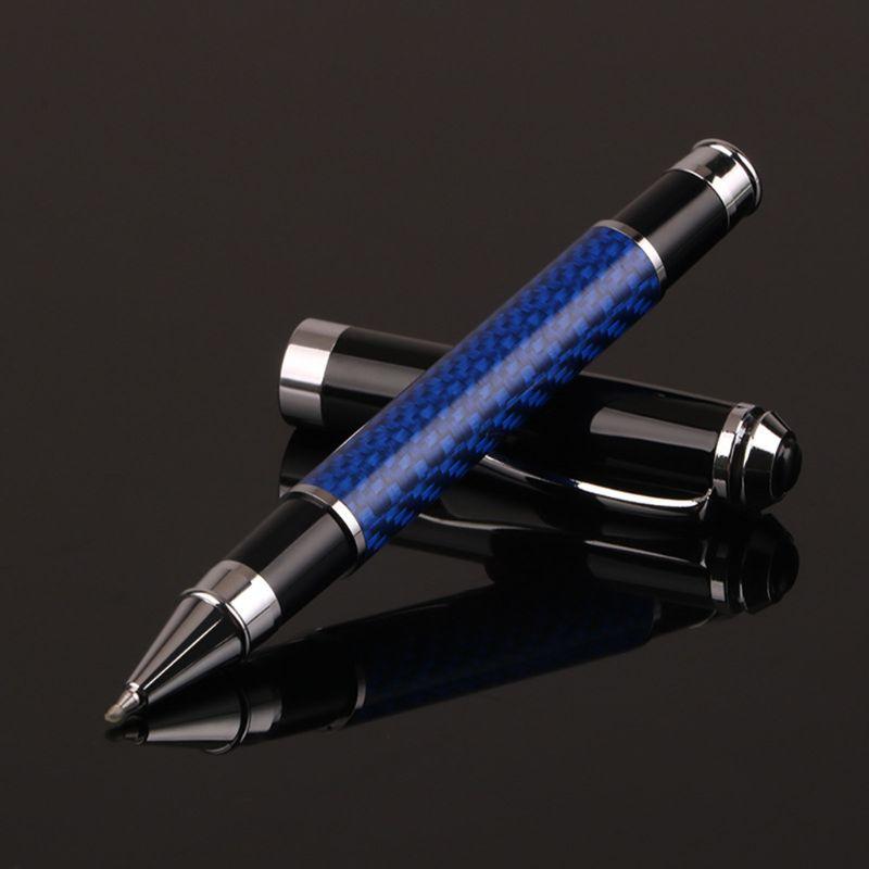 Carbon Fibre Ballpoint Pen Pens BeSmashing Blue 