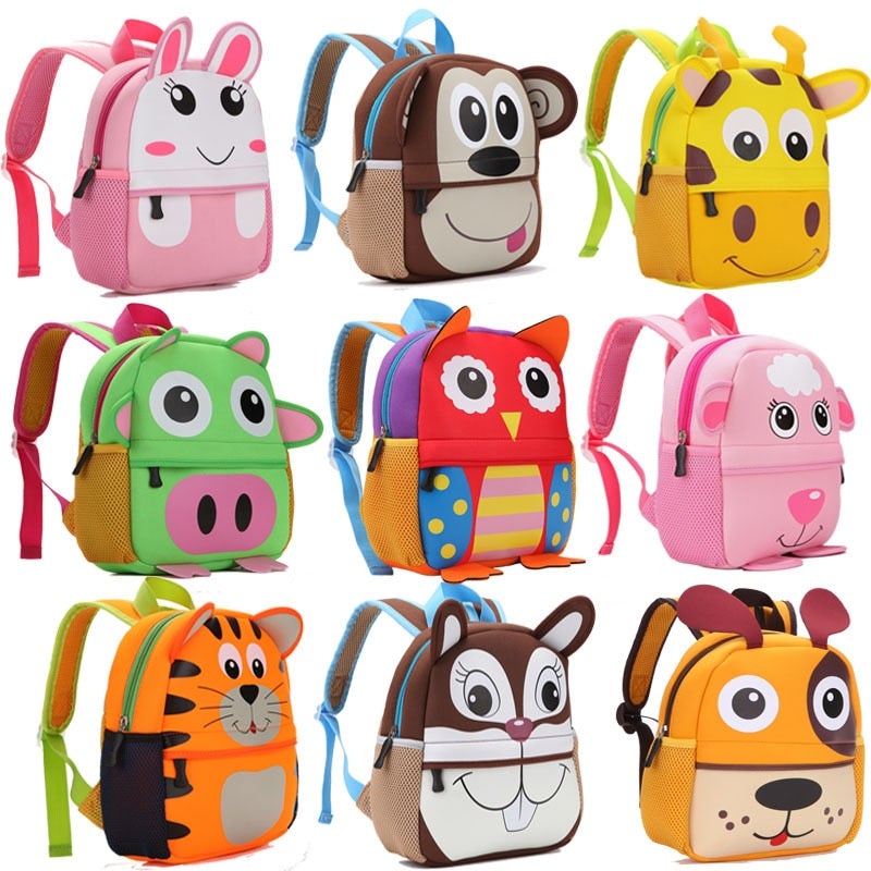 Cartoon Children&#39;s Backpack 30 Animals! School Bags BeSmashing 
