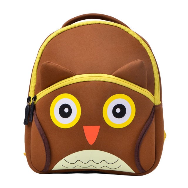 Cartoon Children&#39;s Backpack 30 Animals! School Bags BeSmashing Brown Owl 