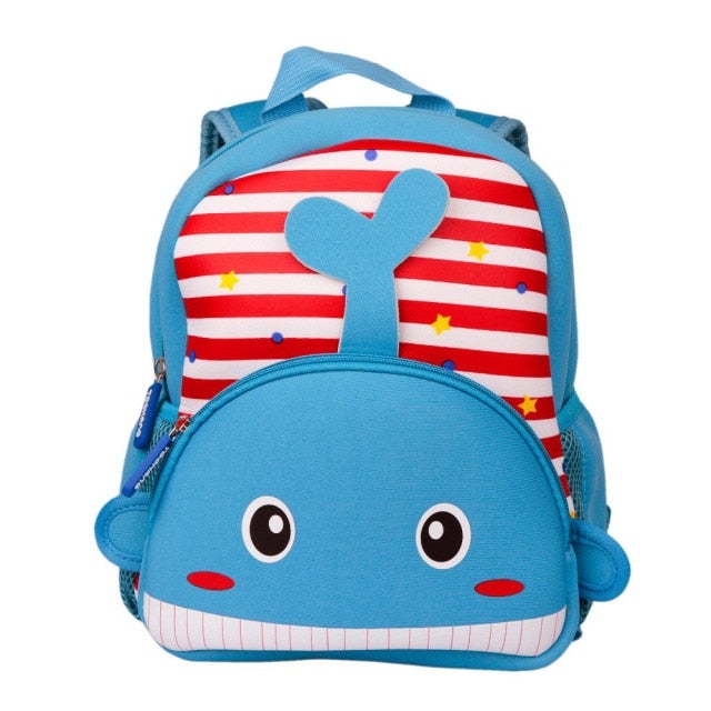 Cartoon Children&#39;s Backpack 30 Animals! School Bags BeSmashing Whale 