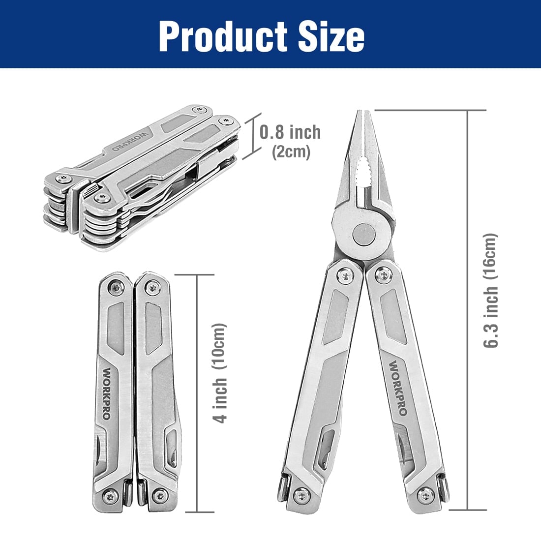 Heavy Duty Pocket 15 in 1 Multi Tool Multifunction Tools & Knives BeSmashing 