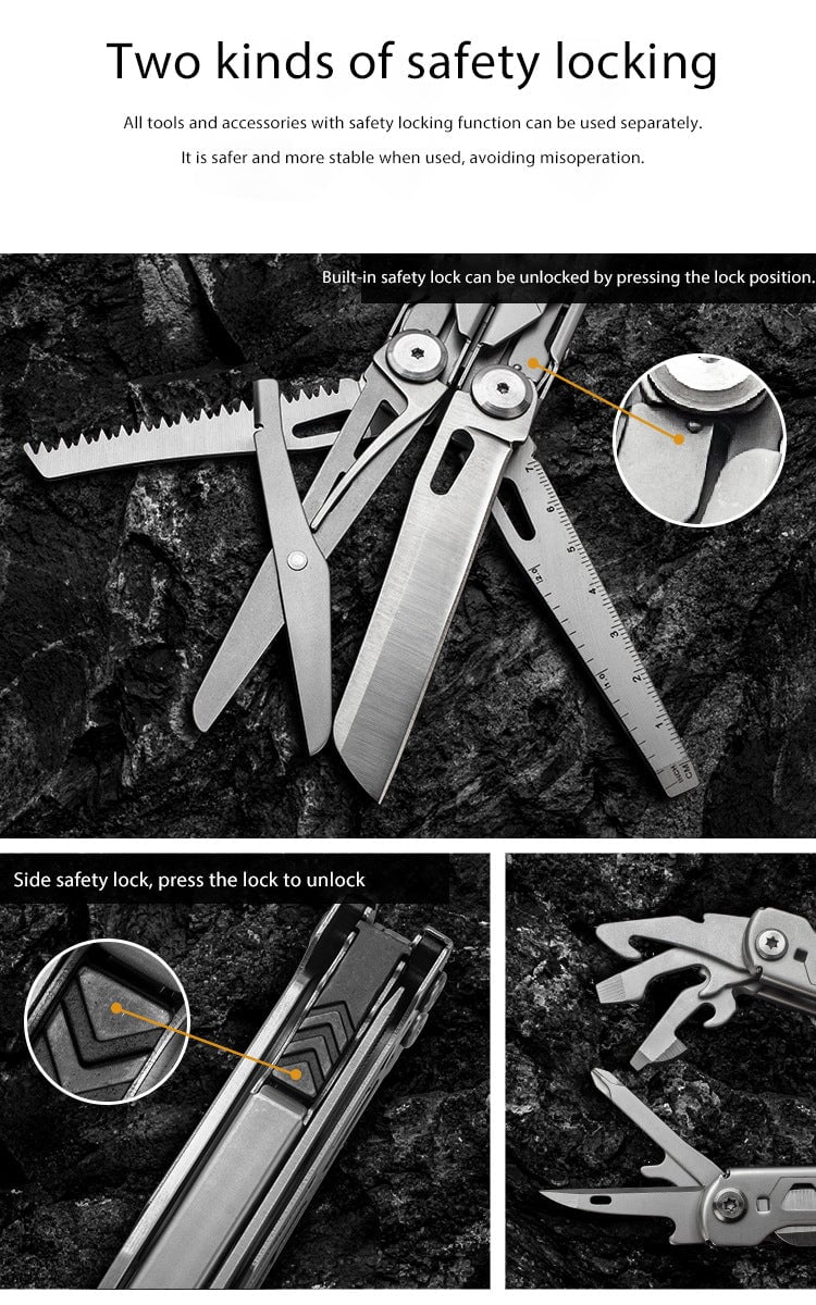 Heavy Duty Pocket 18 in 1 Multi Tool Multifunction Tools & Knives BeSmashing 