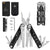 Heavy Duty Pocket 18 in 1 Multi Tool Multifunction Tools & Knives BeSmashing Steel & Black Steel 