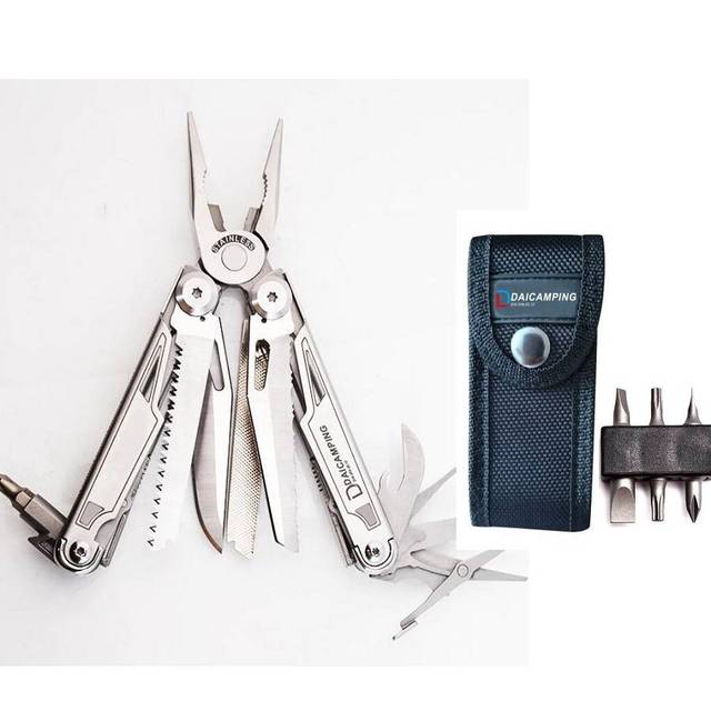 Heavy Duty Pocket 18 in 1 Multi Tool Multifunction Tools & Knives BeSmashing Steel With 3 Bit Drill Set 