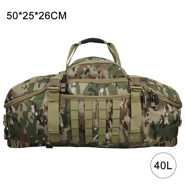 Large Waterproof Duffel Bag Backpack Backpacks BeSmashing 40L Green Camo 
