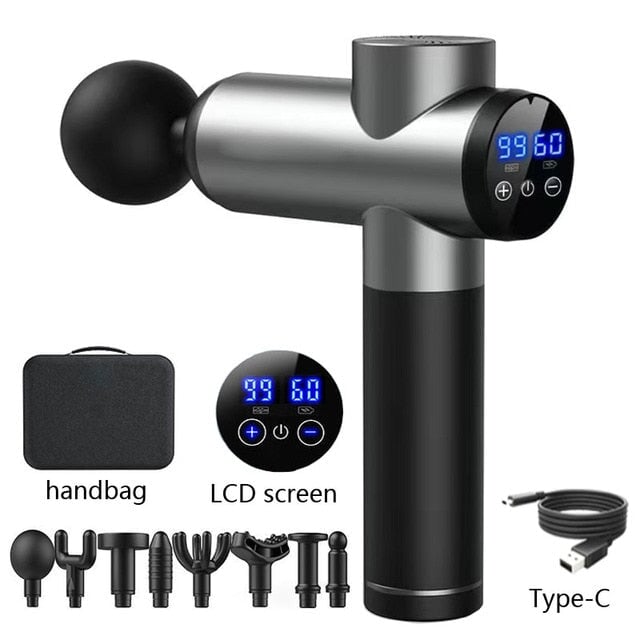 Professional High Frequency Massage Gun Massages BeSmashing Silver 