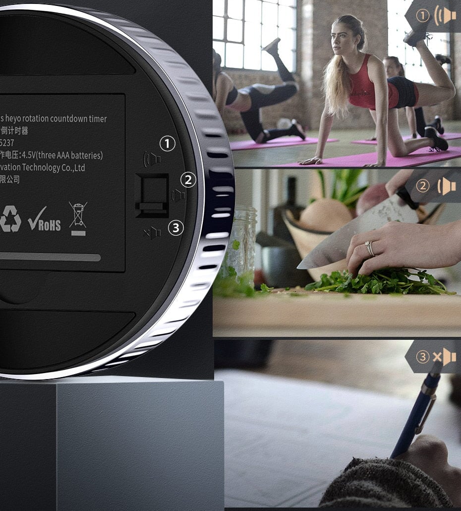 Rotation Countdown Timer & Stop-Clock Kitchen Timers BeSmashing 