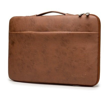 Shock & Water Resistant Laptop Sleeve Laptop Bags & Cases BeSmashing PU Leather Brown 12 Inch 