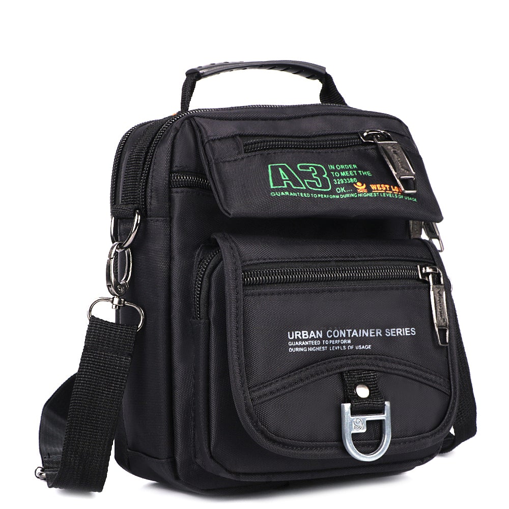 Shoulder & Waist Messenger Bag Messenger Bags BeSmashing Black 