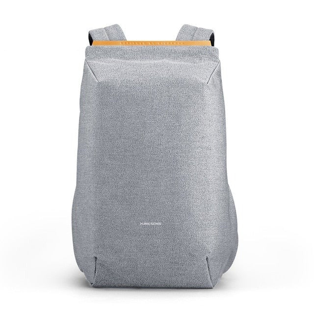 Waterproof Anti-Theft Backpack Laptop Bags &amp; Cases BeSmashing Light Grey 
