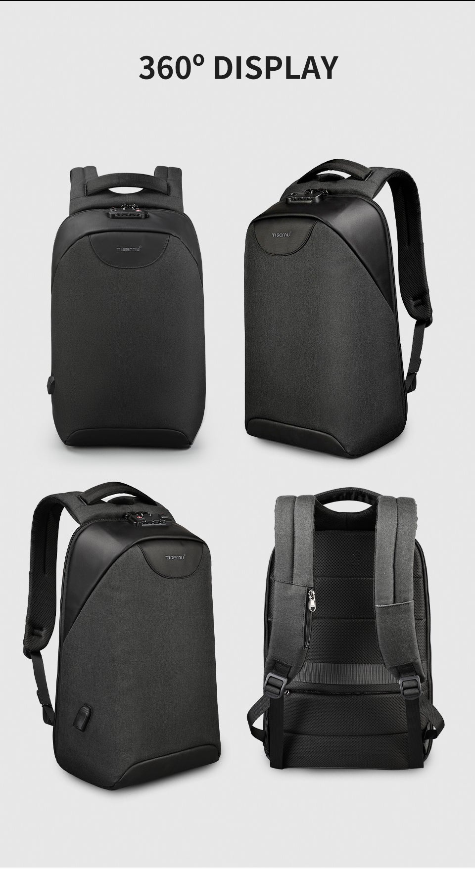 Waterproof Anti Theft Laptop Backpack Duffel Bags BeSmashing 