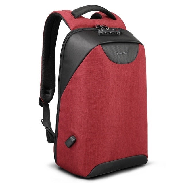Waterproof Anti Theft Laptop Backpack Duffel Bags BeSmashing Red 15.6 Inch 