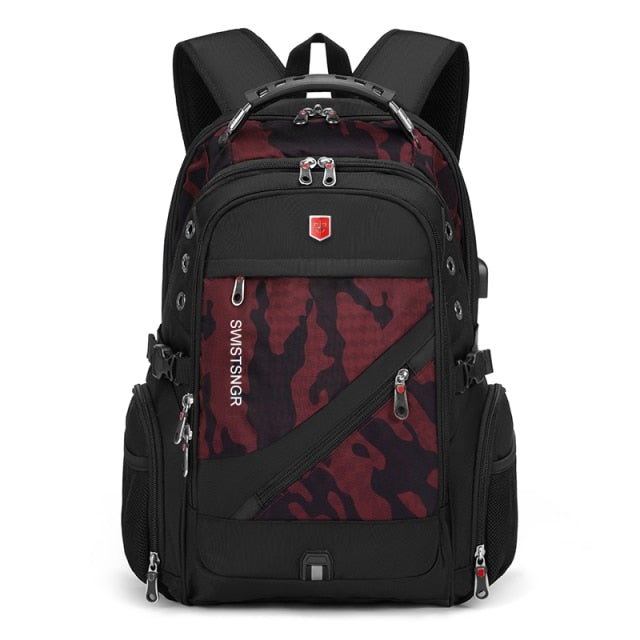 Waterproof Laptop Backpack Laptop Bags & Cases BeSmashing Camouflage Red 17 Inch 