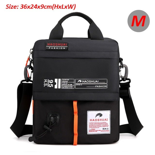 Waterproof Shoulder & Waist Messenger Bag Messenger Bags BeSmashing Black Medium 32 x 22 x 7cm 