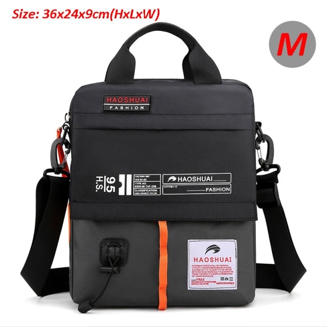 Waterproof Shoulder & Waist Messenger Bag Messenger Bags BeSmashing Grey Medium 32 x 22 x 7cm 